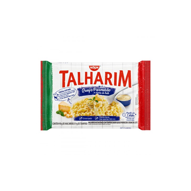 Macarrão Instantâneo Nissin Talharim Sabor Queijo Parmesão 72g