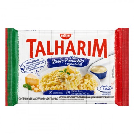 Macarrão Instantâneo Nissin Talharim Sabor Queijo Parmesão 72g