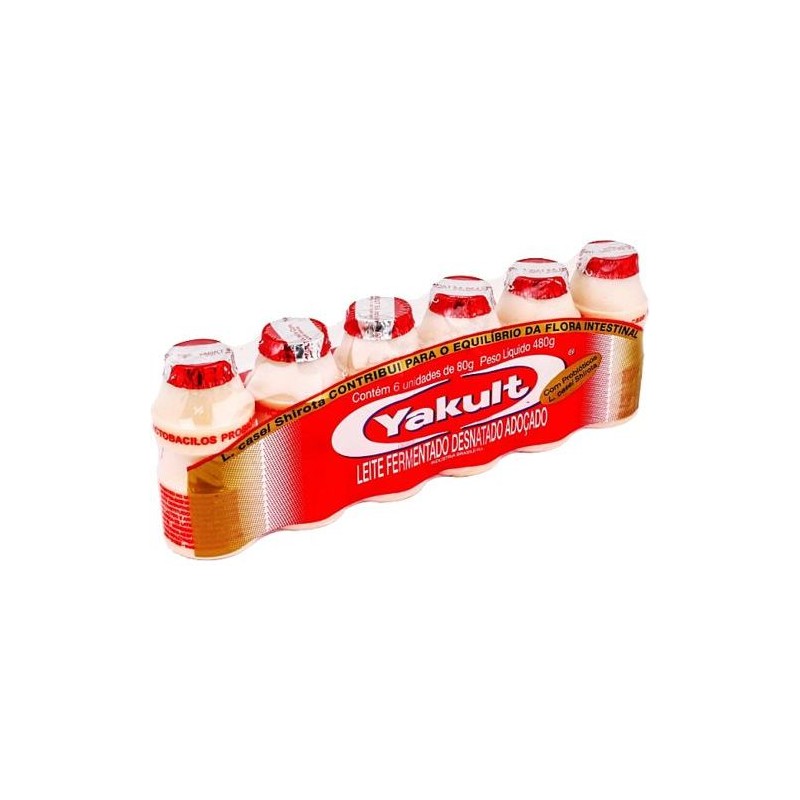 Leite Fermentado Yakult 80g 6 Unidades