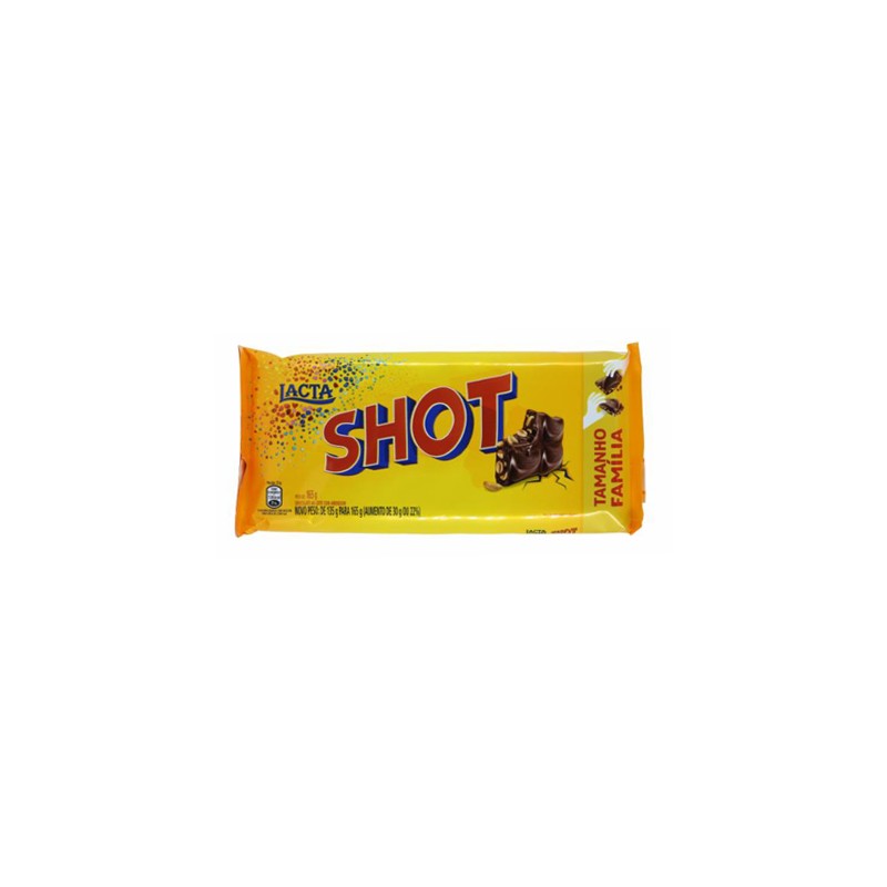 Barra de Chocolate ao Leite Shot Tamanho Família 165g