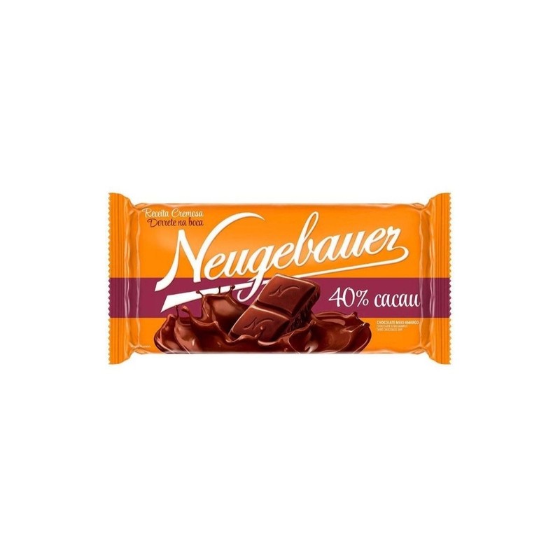 Chocolate Meio Amargo 40% Cacau Neugebauer Pacote 90g