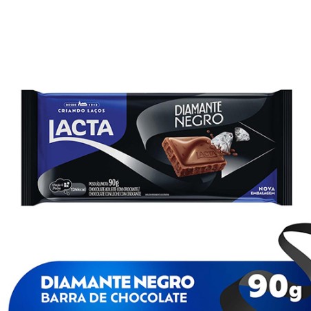 Barra de Chocolate ao Leite Diamante Negro 90g