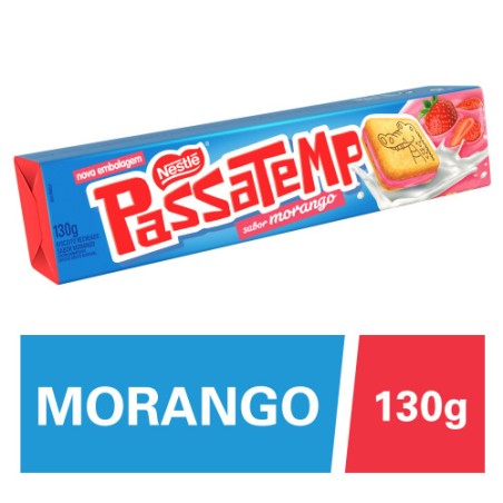 Biscoito Recheado de Morango Passatempo 130g