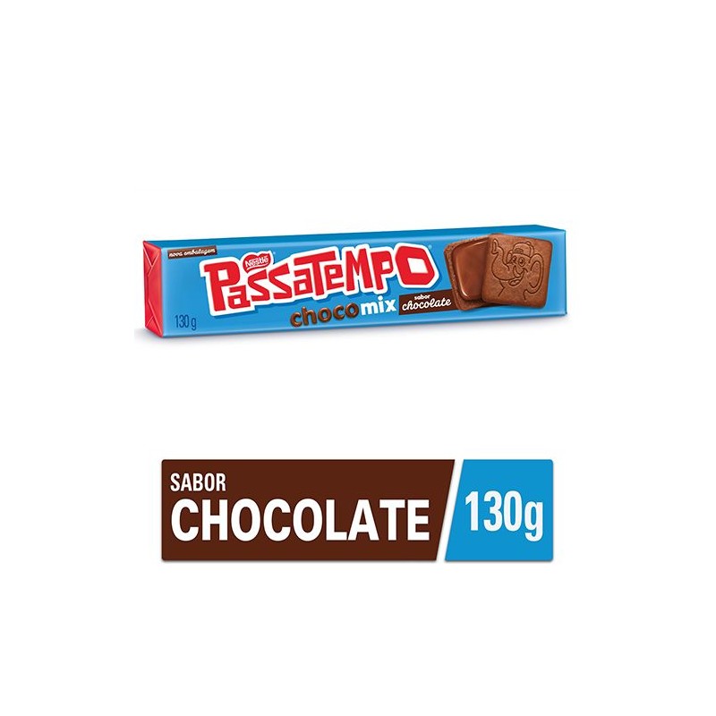 Biscoito Recheado de Chocolate Passatempo Choco Mix 130g