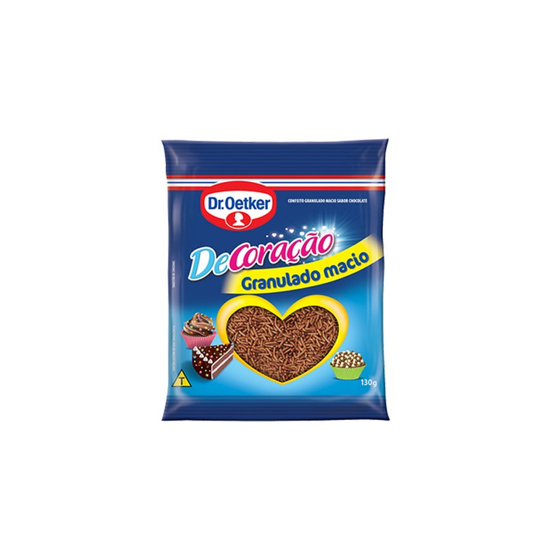 Granulado Chocolate Hidrogenado ao Leite Dr. Oetker De Coração 130g