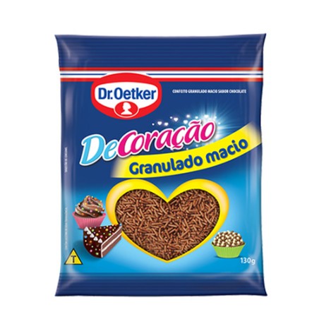 Granulado Chocolate Hidrogenado ao Leite Dr. Oetker De Coração 130g