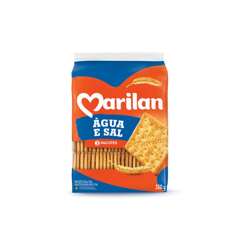 Biscoito Água e Sal Marilan 350g 3 Unidades