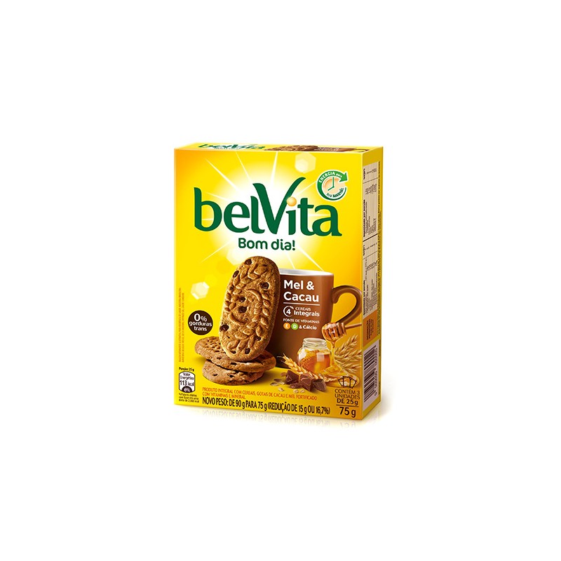 Biscoito de Cacau e Cereais Belvita 75g