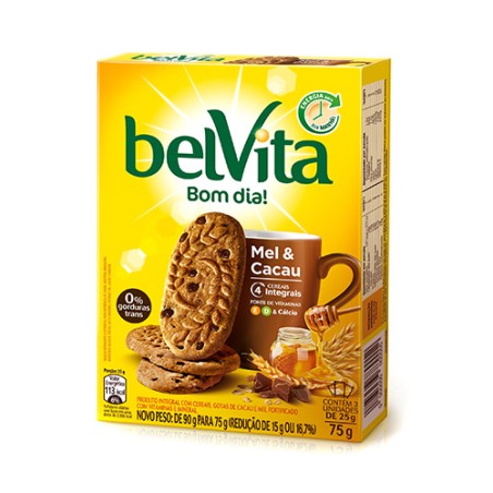 Biscoito de Cacau e Cereais Belvita 75g