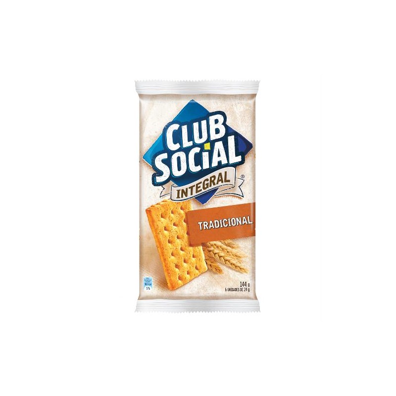 Biscoito Integral 5 Cereais Club Social 144g