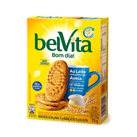 Biscoito ao Leite com Aveia Belvita 75g