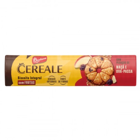 Biscoito Integral com Maçã e Uva Passa Bauducco Cereale 141g