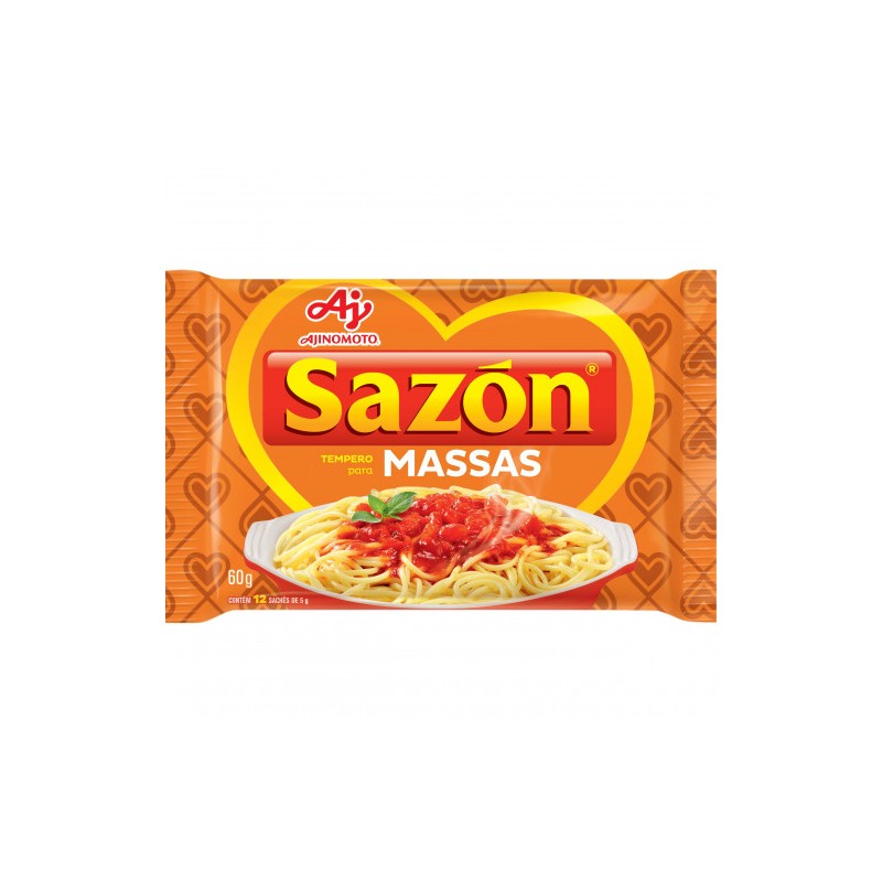 Tempero para Massas Sazón Pacote 60g 12 Unidades