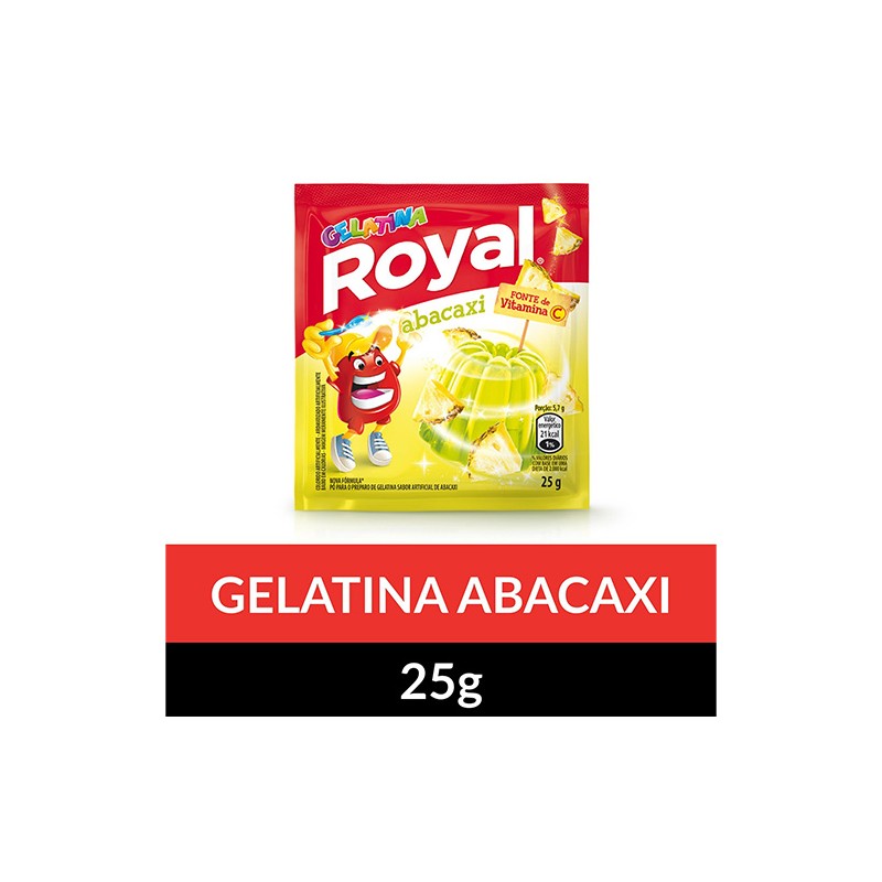 Gelatina Sabor Abacaxi Royal 25g