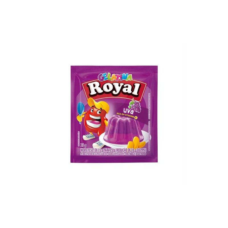 Pó para Gelatina Royal Uva - 25g