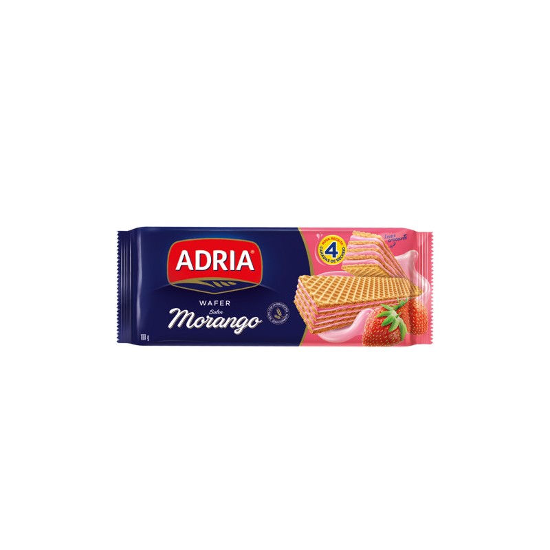 Biscoito Adria Wafer Morango 100g