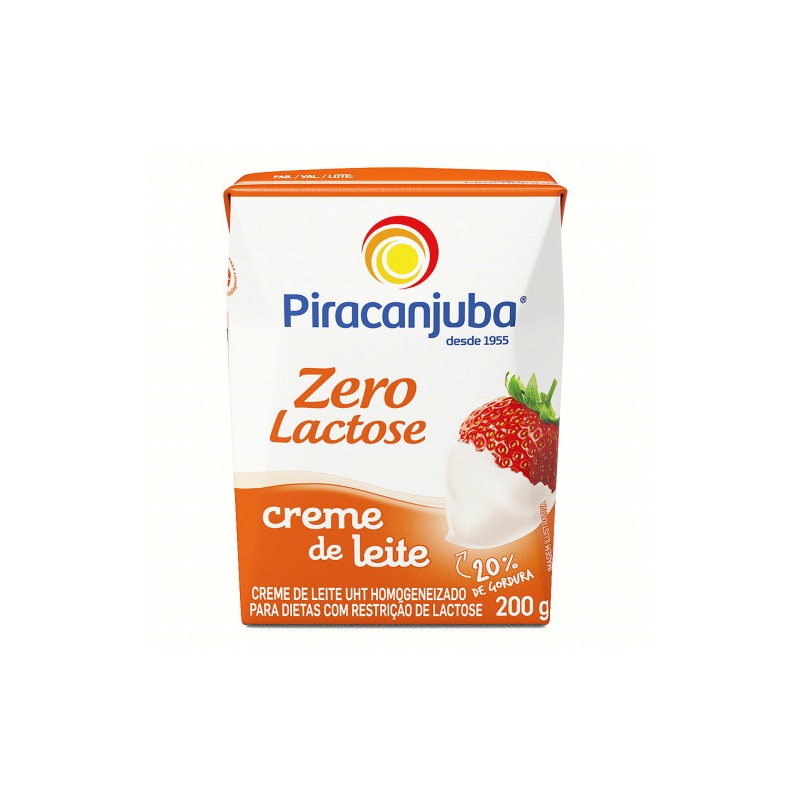 Creme de Leite UHT Homogeneizado Zero Lactose Piracanjuba Caixa 200g