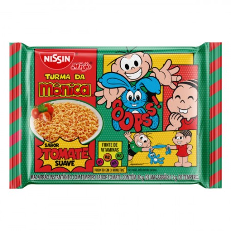 Macarrão Instantâneo Tomate Suave Nissin Miojo Turma da Mônica Pacote 85g