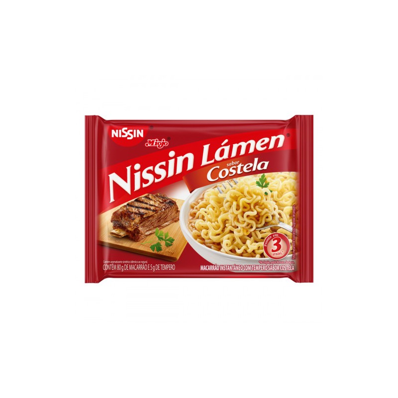 Macarrão Instantâneo de Costela Nissin Lámen Pacote 85g