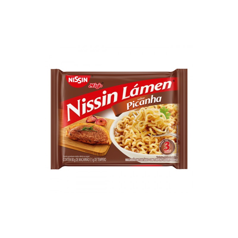 Macarrão Instantâneo Picanha Nissin Miojo Lámen Pacote 85g