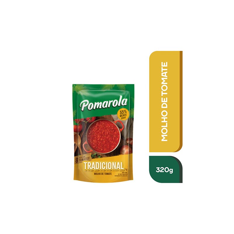 Molho de Tomate Tradicional Pomarola Sachê 320g