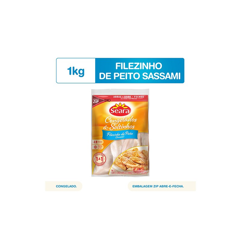 Filezinho de Frango Sassami Seara Iqf 1Kg