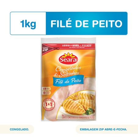 Filé de Peito de Frango Congelado Seara 1Kg