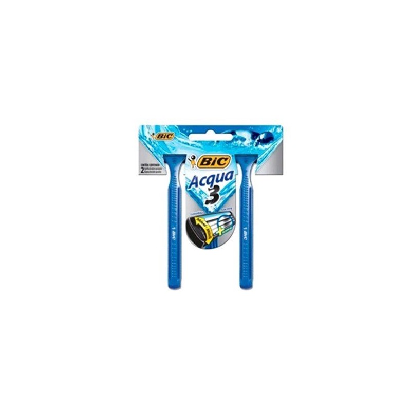 Aparelho de Barbear Bic Acqua3 com 2 Unidades