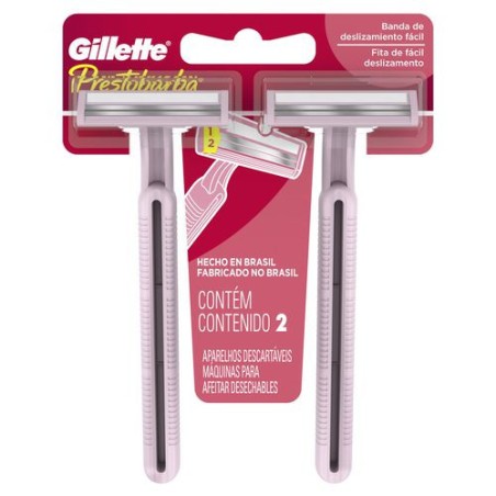 Aparelho de Depilar Descartável Feminino Gillette Prestobarba - 2 unidades