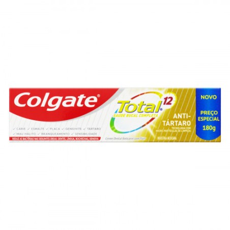 Creme Dental Antitártaro Colgate Total 12 Caixa 180g