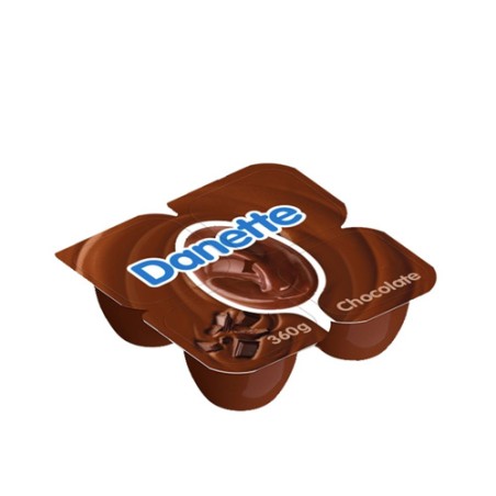 Sobremesa Láctea Chocolate Danette Bandeja 360g 4 Unidades