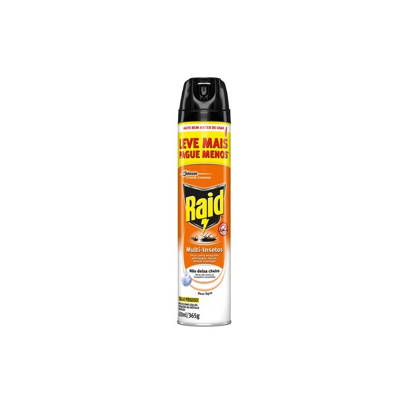 Inseticida Raid Multi-insetos Spray Base Água Leve Mais Pague Menos 420ml