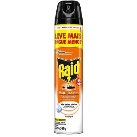 Inseticida Raid Multi-insetos Spray Base Água Leve Mais Pague Menos 420ml