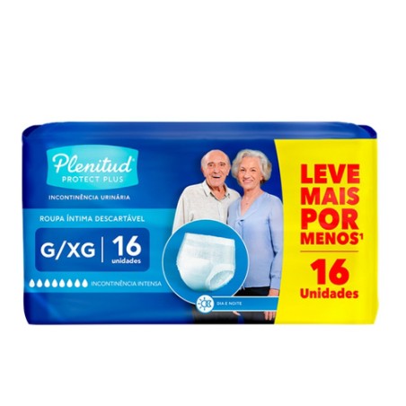 Roupa Intima PLENITUD Protect Plus G/XG - 16 unidades