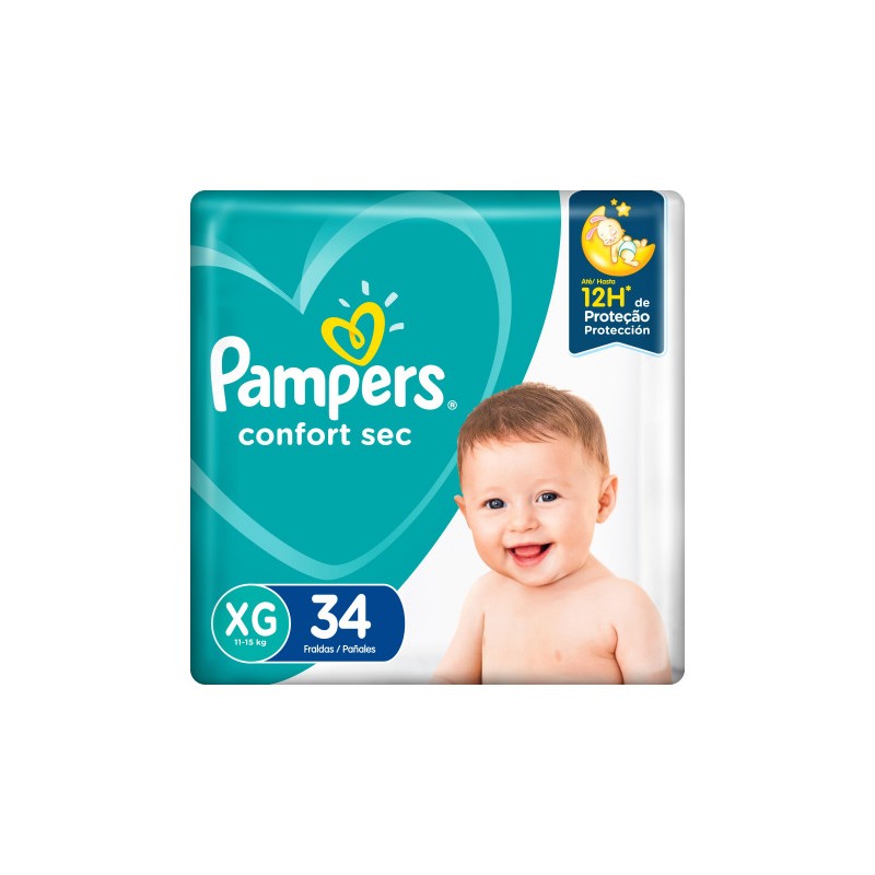 Fralda Pampers Confort Sec XG 34 unidades