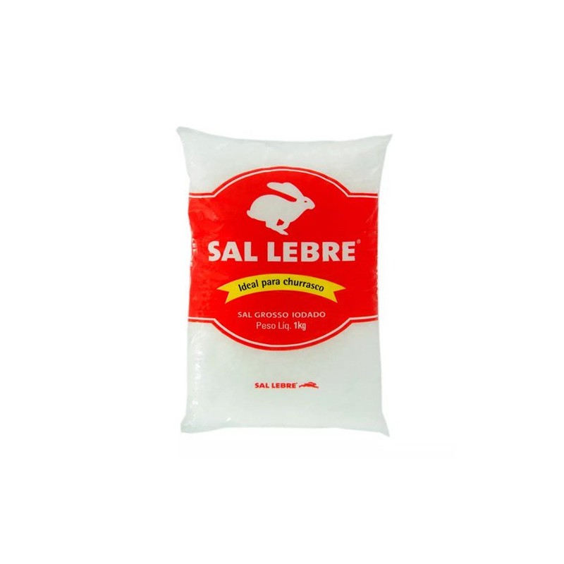 Sal Grosso Iodado Branco Lebre 1Kg