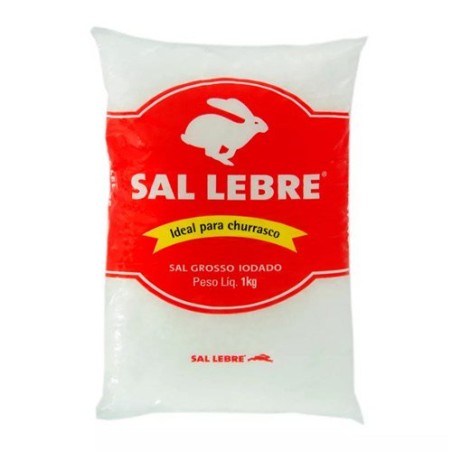 Sal Grosso Iodado Branco Lebre 1Kg