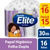 Papel Higiênico Folha Dupla Elite Dualette 16 Unidades Leve 16 Pague 15