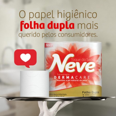 Papel Higiênico Folha Dupla 30 Metros Neve Toque da Seda Leve 16 Pague 15 Rolos